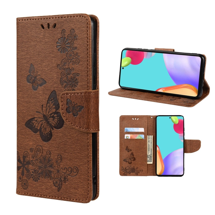 Custodia per telefono in pelle flip orizzontale goffrata farfalla con slot per schede e supporto, For Samsung Galaxy A33 5G, For Samsung Galaxy A53 5G, For Xiaomi Redmi Note 11 Pro