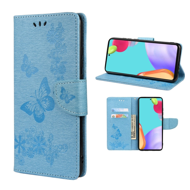 Custodia per telefono in pelle flip orizzontale goffrata farfalla con slot per schede e supporto, For Samsung Galaxy A33 5G, For Samsung Galaxy A53 5G, For Xiaomi Redmi Note 11 Pro