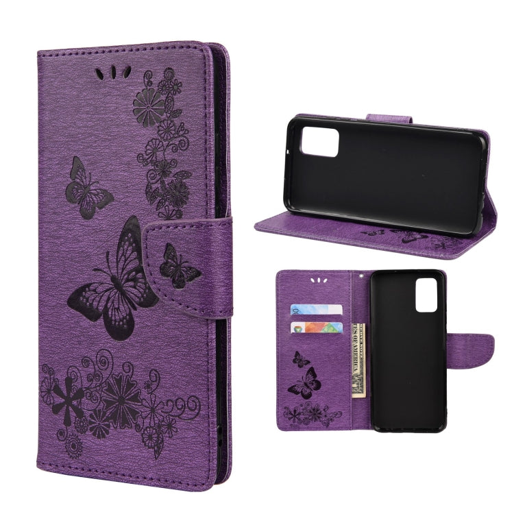 Custodia per telefono in pelle flip orizzontale goffrata farfalla con slot per schede e supporto, For Xiaomi Redmi Note 11 5G