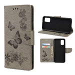 Custodia per telefono in pelle flip orizzontale goffrata farfalla con slot per schede e supporto, For Xiaomi Redmi Note 11 5G