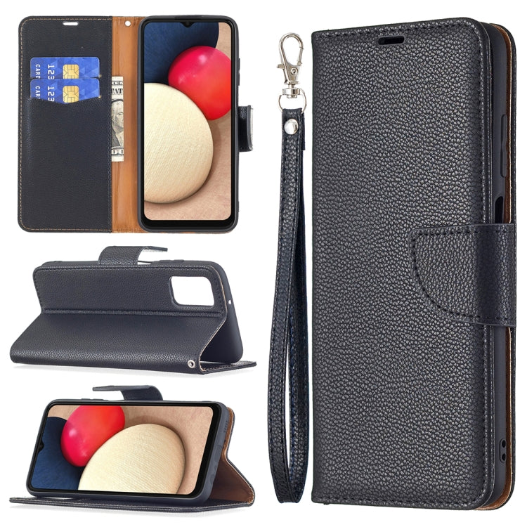 Custodia per telefono in pelle con texture Litchi, For Samsung Galaxy A03s 166mm