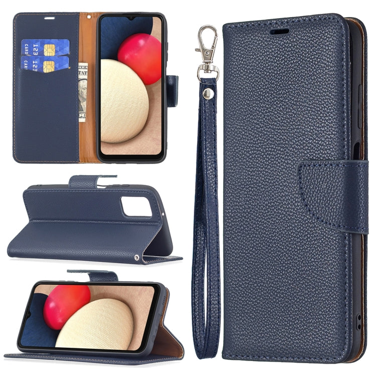Custodia per telefono in pelle con texture Litchi, For Samsung Galaxy A03s 166mm