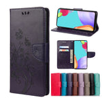Custodia per telefono in pelle a vibrazione orizzontale con motivo floreale a farfalla con slot per schede e supporto, For Samsung Galaxy A33 5G, For Samsung Galaxy A53 5G, For Xiaomi Redmi Note 11 Pro
