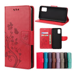 Custodia per telefono in pelle a vibrazione orizzontale con motivo floreale a farfalla con slot per schede e supporto, For Samsung Galaxy A33 5G, For Samsung Galaxy A53 5G, For Xiaomi Redmi Note 11 Pro