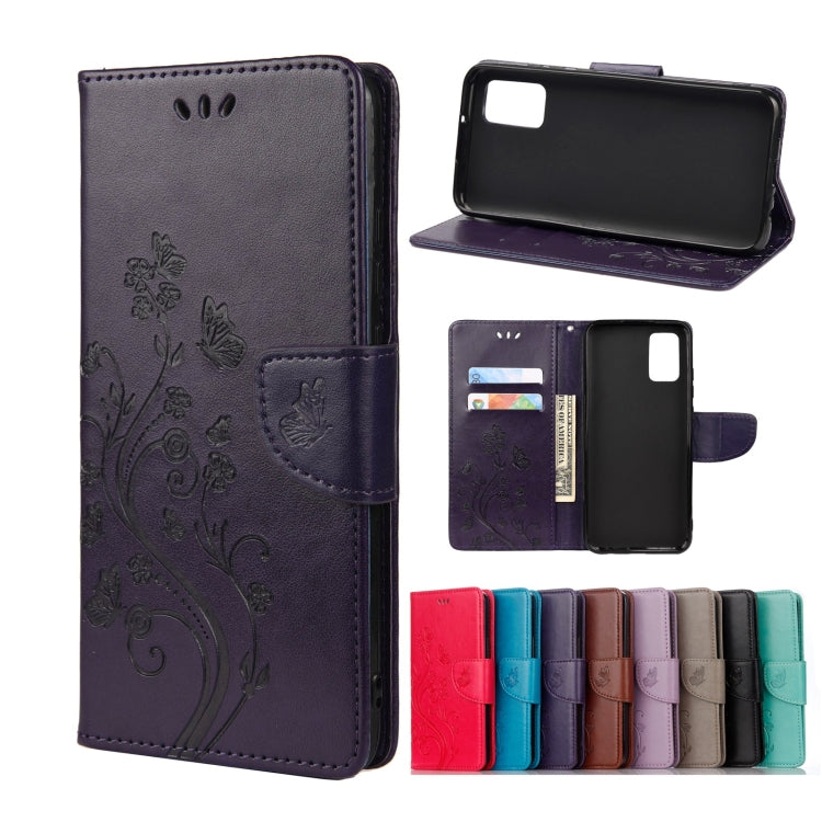 Custodia per telefono in pelle a vibrazione orizzontale con motivo floreale a farfalla con slot per schede e supporto, For Xiaomi Redmi Note 11
