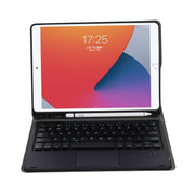 A07B-A Custodia in pelle per tastiera Bluetooth con copritastiera quadrato in pelle di agnello con controllo touch per iPad, For iPad 9.7 2018 & 2017 / Pro 9.7 inch / Air 2, For iPad Pro 10.5 inch / 10.2 2021 & 2020 & 2019 / Air 3                      ...