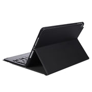 A07B-A Custodia in pelle per tastiera Bluetooth con copritastiera quadrato in pelle di agnello con controllo touch per iPad, For iPad 9.7 2018 & 2017 / Pro 9.7 inch / Air 2, For iPad Pro 10.5 inch / 10.2 2021 & 2020 & 2019 / Air 3                      ...