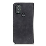 KHAZNEH Custodia per cellulare in pelle con vibrazione orizzontale a trama retrò, For Motorola Moto G Power 2022