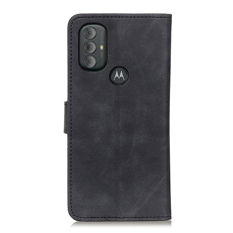 KHAZNEH Custodia per cellulare in pelle con vibrazione orizzontale a trama retrò, For Motorola Moto G Power 2022