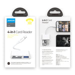 Adattatore JOYROOM 4 in 1 8 pin per schede SD/TF iOS 13