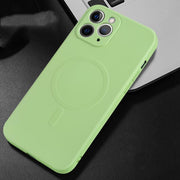 Custodia per telefono Magsafe a copertura totale in silicone liquido, For iPhone 11 Pro Max