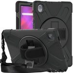 Custodia protettiva per tablet in silicone + PC con supporto e tracolla, For Lenovo Tab K10 / M10 Plus