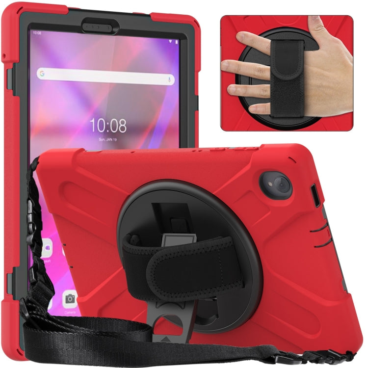 Custodia protettiva per tablet in silicone + PC con supporto e tracolla, For Lenovo Tab K10 / M10 Plus