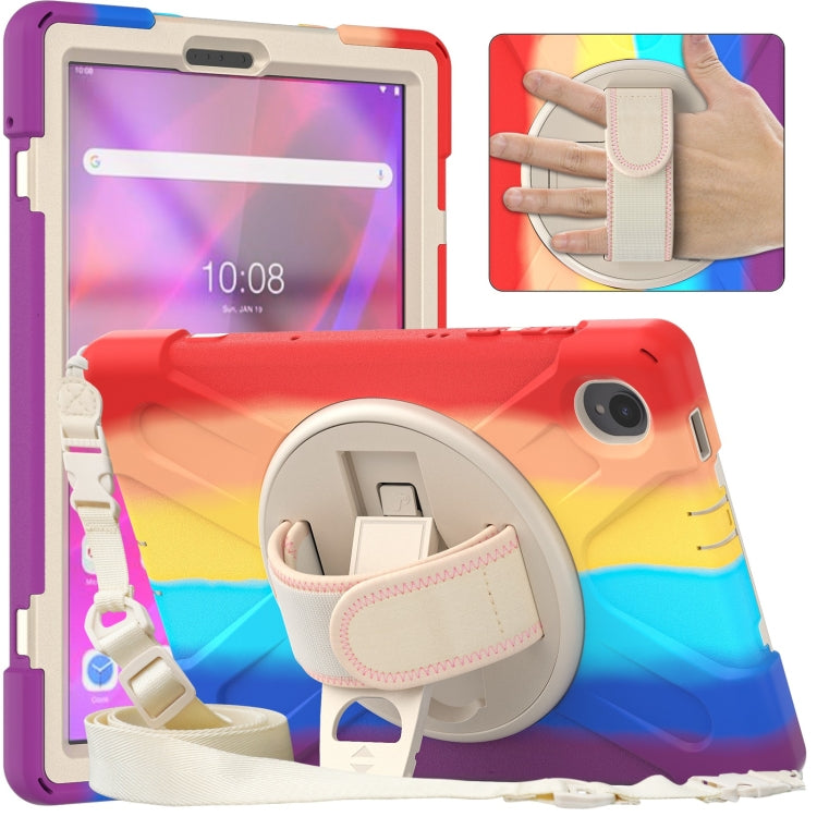 Custodia protettiva per tablet in silicone + PC con supporto e tracolla, For Lenovo Tab K10 / M10 Plus