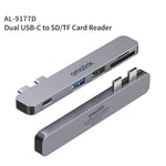Lettore schede Dual USB-C a SD/TF 9177D 100W