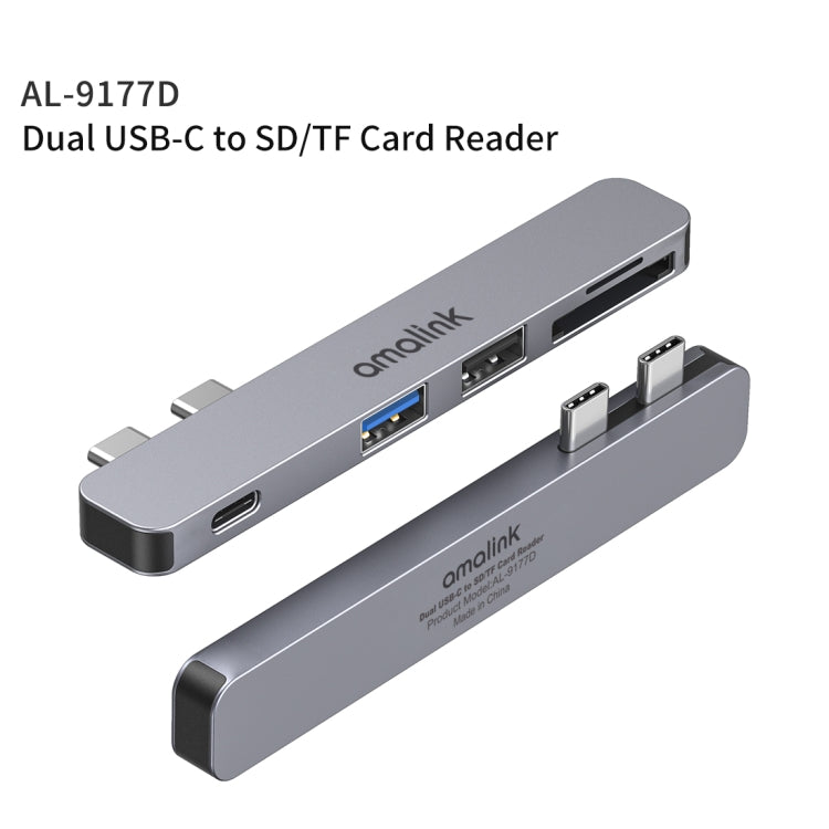 Lettore schede Dual USB-C a SD/TF 9177D 100W