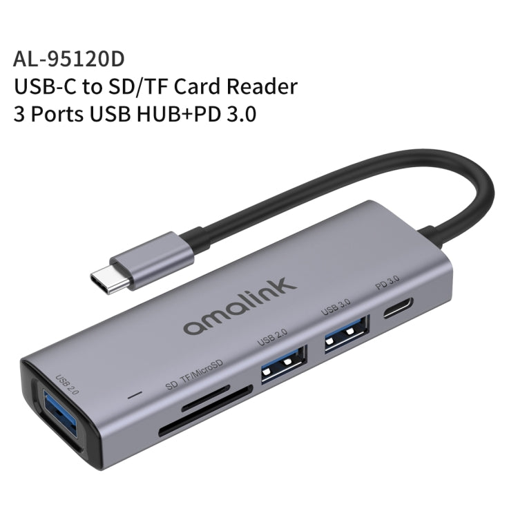 Docking station USB-C con 3 porte USB e lettore SD/TF