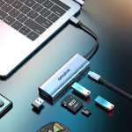 Docking station USB-C con 3 porte USB e lettore SD/TF