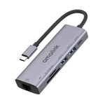 Hub USB-C Amalink 95122D con RJ45 e 2 porte USB