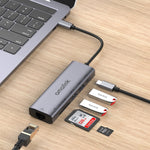 Hub USB-C Amalink 95122D con RJ45 e 2 porte USB
