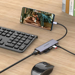 Hub USB-C Amalink 95122D con RJ45 e 2 porte USB