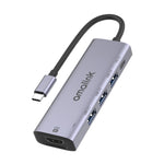 Hub USB-C con HDMI 4K 30Hz, 3 porte USB e PD 3.0