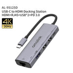Hub USB-C Amalink 95125D con HDMI, RJ45 e 2 porte USB