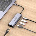Hub USB-C Amalink 95125D con HDMI, RJ45 e 2 porte USB