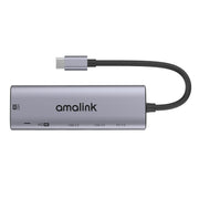 amalink 95126 Tipo-C / USB-C a doppio HDMI + 2 porte USB + HUB multifunzione PD 3.0, 95126