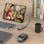 Hub USB-C con doppio HDMI 4K 30Hz e 2 porte USB