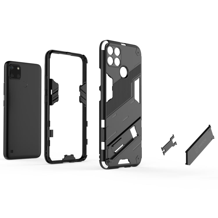Punk Armor 2 in 1 Custodia antiurto per PC + TPU, For Realme C21Y