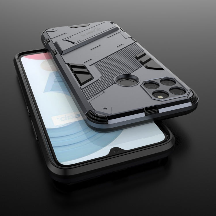 Punk Armor 2 in 1 Custodia antiurto per PC + TPU, For Realme C21Y