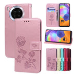 Custodia per telefono in pelle goffrata rosa, For Honor 50 Lite, For Honor 50, For Xiaomi 11T, For Xiaomi Redmi Note 11T 5G / Poco M4 Pro 5G