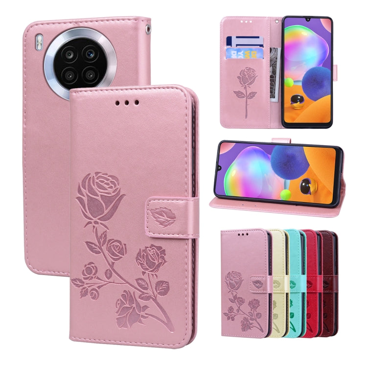 Custodia per telefono in pelle goffrata rosa, For Honor 50 Lite, For Honor 50, For Xiaomi 11T, For Xiaomi Redmi Note 11T 5G / Poco M4 Pro 5G