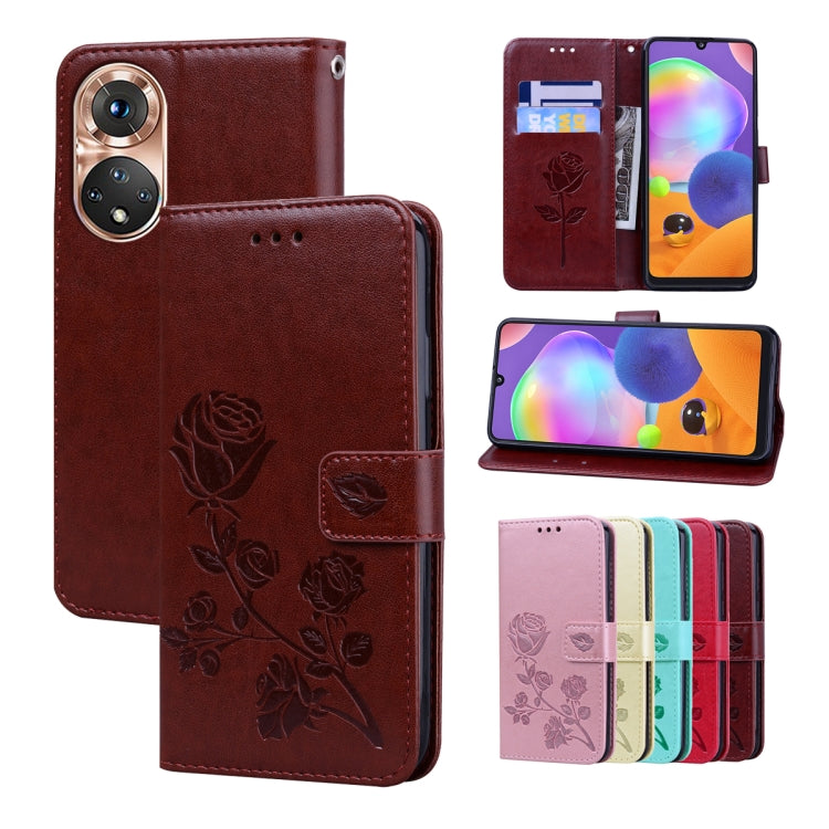 Custodia per telefono in pelle goffrata rosa, For Honor 50 Lite, For Honor 50, For Xiaomi 11T, For Xiaomi Redmi Note 11T 5G / Poco M4 Pro 5G