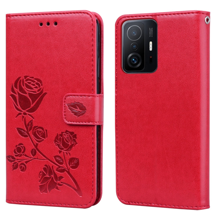 Custodia per telefono in pelle goffrata rosa, For Honor 50 Lite, For Honor 50, For Xiaomi 11T, For Xiaomi Redmi Note 11T 5G / Poco M4 Pro 5G