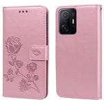Custodia per telefono in pelle goffrata rosa, For Honor 50 Lite, For Honor 50, For Xiaomi 11T, For Xiaomi Redmi Note 11T 5G / Poco M4 Pro 5G