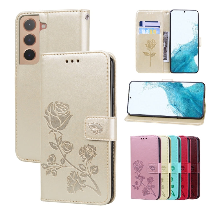 Custodia per telefono in pelle goffrata rosa, For Samsung Galaxy M52 5G, For Samsung Galaxy S22 5G, For Samsung Galaxy S22+ 5G, For Samsung Galaxy S22 Ultra 5G