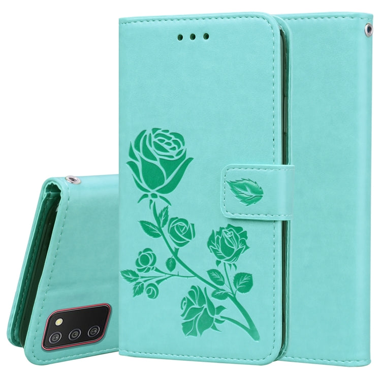 Custodia per telefono in pelle goffrata rosa, For Samsung Galaxy A02s