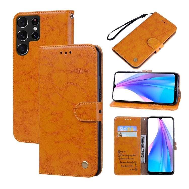 Custodia per telefono in pelle con texture in cera d'olio, For Samsung Galaxy S22 5G, For Samsung Galaxy S22+ 5G, For Samsung Galaxy S22 Ultra 5G, For Samsung Galaxy A02s, For Xiaomi Mi 11T, For Xiaomi Poco M4 Pro 5G / Redmi Note 11T 5G