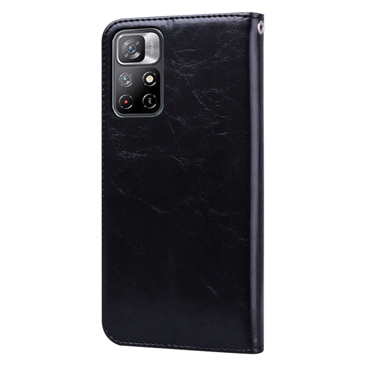 Custodia per telefono in pelle con texture in cera d'olio, For Xiaomi Redmi Note 11 Pro+ 5G