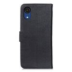 KHAZNEH Custodia per telefono in pelle a conchiglia orizzontale con trama in pelle bovina, For Samsung Galaxy A03 Core