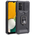 Cover per fotocamera scorrevole Design Custodia per telefono antiurto per PC + TPU con supporto per anello e slot per schede, For Samsung Galaxy A13 5G, For Samsung Galaxy S22 5G, For Samsung Galaxy S22+ 5G