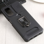 Cover per fotocamera scorrevole Design Custodia per telefono antiurto per PC + TPU con supporto per anello e slot per schede, For Samsung Galaxy A13 5G, For Samsung Galaxy S22 5G, For Samsung Galaxy S22+ 5G