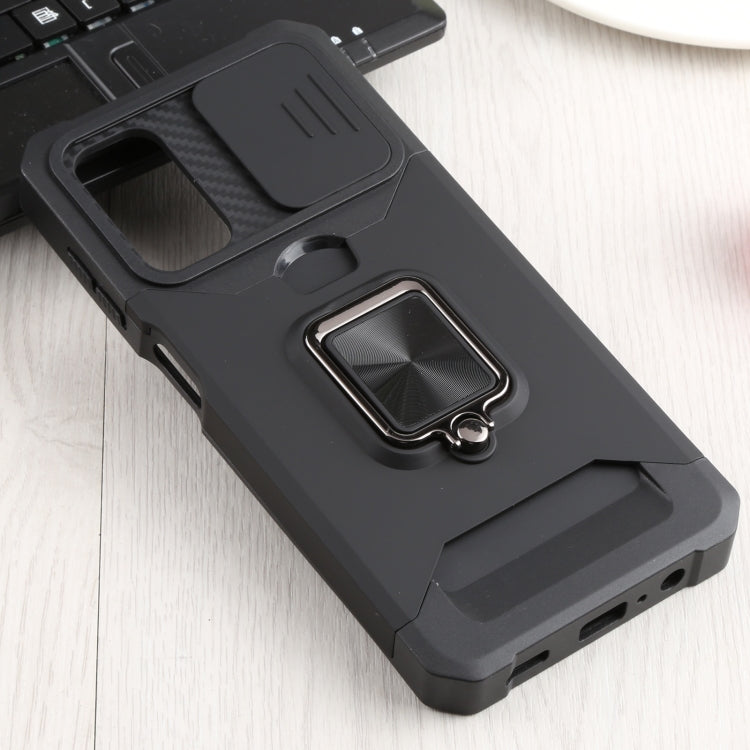 Cover per fotocamera scorrevole Design Custodia per telefono antiurto per PC + TPU con supporto per anello e slot per schede, For Samsung Galaxy A13 5G, For Samsung Galaxy S22 5G, For Samsung Galaxy S22+ 5G