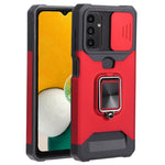 Cover per fotocamera scorrevole Design Custodia per telefono antiurto per PC + TPU con supporto per anello e slot per schede, For Samsung Galaxy A13 5G, For Samsung Galaxy S22 5G, For Samsung Galaxy S22+ 5G