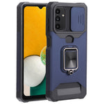 Cover per fotocamera scorrevole Design Custodia per telefono antiurto per PC + TPU con supporto per anello e slot per schede, For Samsung Galaxy A13 5G, For Samsung Galaxy S22 5G, For Samsung Galaxy S22+ 5G