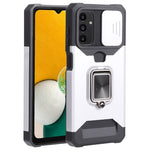 Cover per fotocamera scorrevole Design Custodia per telefono antiurto per PC + TPU con supporto per anello e slot per schede, For Samsung Galaxy A13 5G, For Samsung Galaxy S22 5G, For Samsung Galaxy S22+ 5G