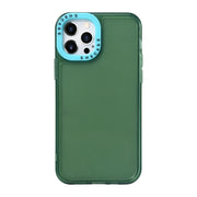 Custodia per cellulare in TPU trasparente con montatura con lenti a contrasto di colore, For iPhone 13 Pro Max