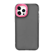 Custodia per cellulare in TPU trasparente con montatura con lenti a contrasto di colore, For iPhone 13 Pro Max